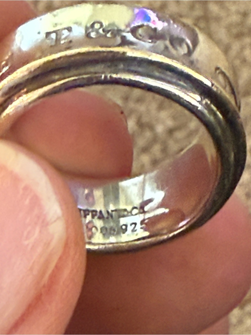 Tiffany & Co. .925 from the 1837 collection with  concave design, size 7 - Picture 4 of 15